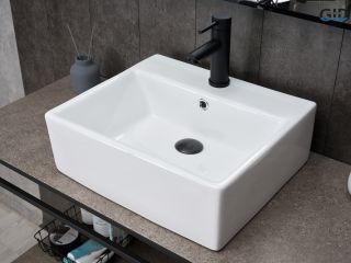 Раковина Gid N9145 51214 накладная белая 45.5x40x15